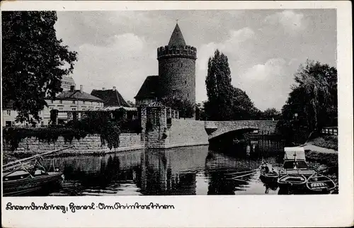 Ak Brandenburg an der Havel, Am Steintorturm, Brücke