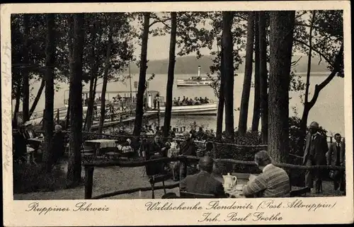 Ak Stendenitz Neuruppin in Brandenburg, Waldschenke Stendenitz, Inh. Paul Grothe