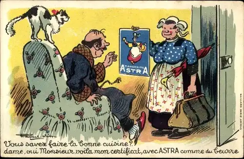 Künstler Ak Reklame, Margarine Astra