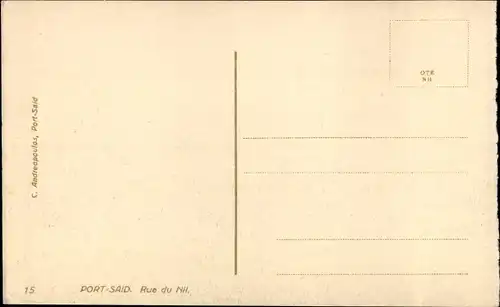 Ak Port Said Ägypten, Nile-Street