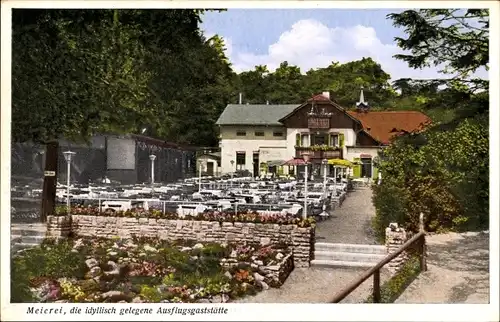 Ak Lössnitz Lößnitz Radebeul Sachsen, Meierei, Terrasse