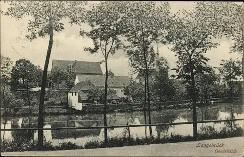 Ak Dresden Langebrück, Gondelteich