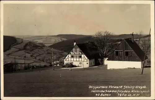 Ak Geising Altenberg im Erzgebirge, Berggasthaus Vorwerk
