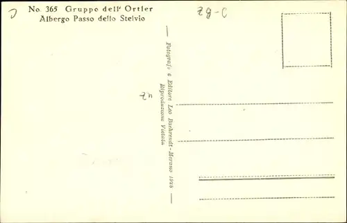 Ak Stilfs Stelvio Südtirol, Gruppe dell' Ortler, Albergo Passo