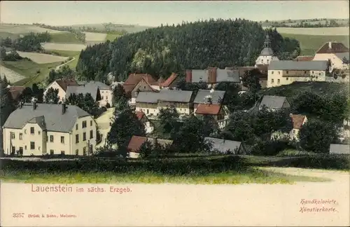 Ak Lauenstein Altenberg im Erzgebirge, Totale