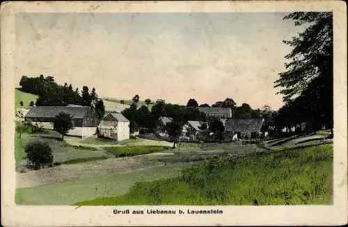 Ak Liebenau bei Lauenstein Altenberg Erzgebirge, Teilansicht vom Ort