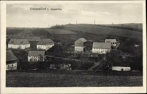 Ak Dittersdorf Glashütte im Osterzgebirge, Teilansicht