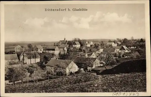 Ak Dittersdorf Glashütte in Sachsen, Totalansicht