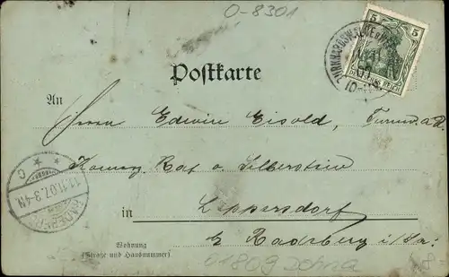 Mondschein Ak Weesenstein Dohna im Müglitztal, Schloß