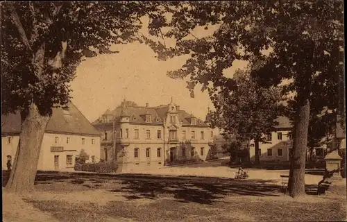 Ak Bärenstein Altenburg Erzgebirge, Blick nach Markt und Rathaus