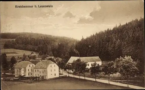 Ak Kratzhammer Altenberg Erzgebirge, Teilansicht, Gasthof, Wald