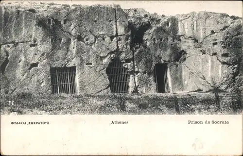 Ak Athen, Griechenland, Gefängnis des Sokrates
