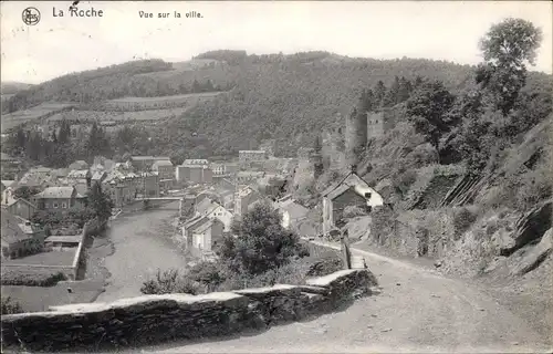 Ak Laroche La Roche en Ardennes Wallonien Luxemburg, Blick auf die Stadt