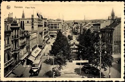 Ak Verviers Wallonie Lüttich, Place Verte