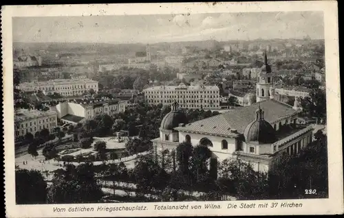 Ak Vilnius Wilna Litauen, Totalansicht