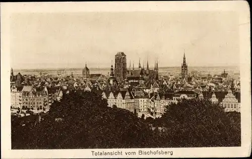 Ak Gdańsk Danzig, Bischofsberg, Totalansicht