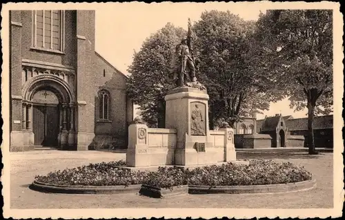 Ak Merelbeke Ostflandern, Denkmal für die Gefallenen