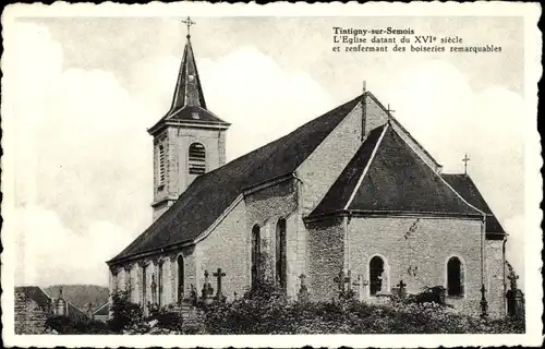 Ak Tintigny Wallonien Luxemburg Belgien, Die Kirche