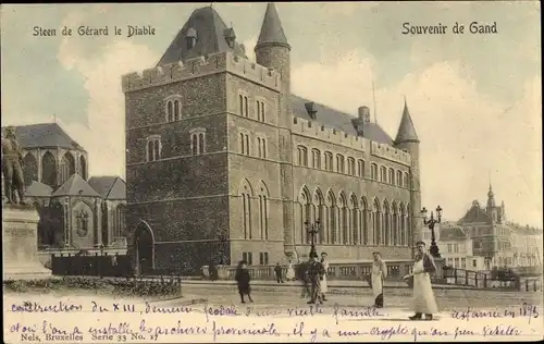Ak Gent Gent Ostflandern, Steen von Gerard dem Teufel