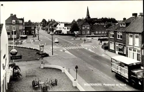 Ak Woudenberg Utrecht Niederlande, Panorama de Poort, Hotel