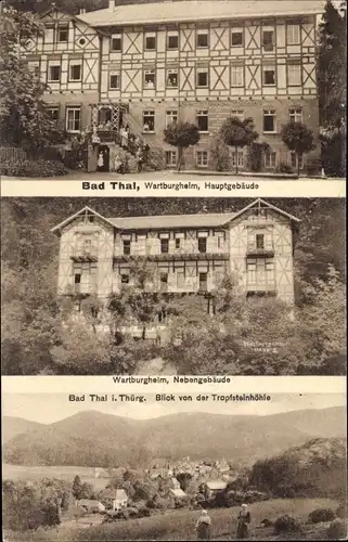 Ak Bad Thal Ruhla in Thüringen, Wartburgheim, Hauptgebäude, Nebengebäude, Panorama