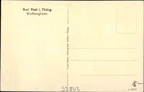 Ak Bad Thal Ruhla in Thüringen, Wartburgheim, Hauptgebäude, Nebengebäude, Panorama