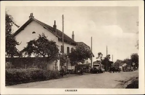 Ak Crissier Kt. Waadt Schweiz, Straßenpartie