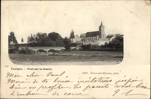 Ak Tintigny Wallonien Luxemburg Belgien, Brücke über die Semois