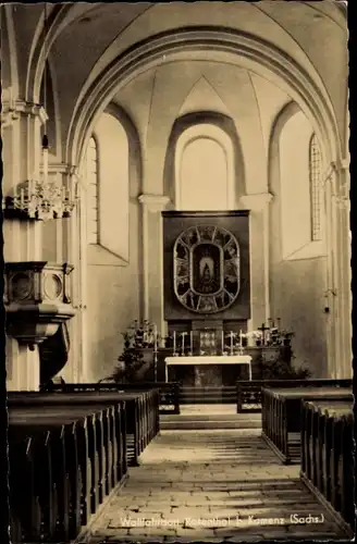 Ak Ralbitz-Rosenthal in der Oberlausitz, Wallfahrtsort, Kirche, Altar, Kanzel