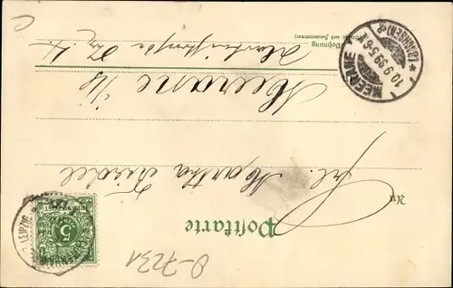 Litho Tautenhain Frohburg in Sachsen, Totalansicht, Bahnhof, Gasthof