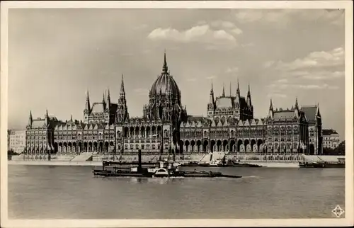 Ak Budapest Ungarn, Parlament, Salondampfer Luitpold