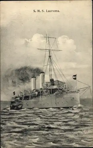 Ak Österreichisches Kriegsschiff, SMS Lacroma, Kleiner Kreuzer, kuk Marine