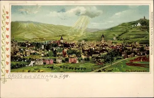 Künstler Litho Dutzauer, M., Jena in Thüringen, Totalansicht