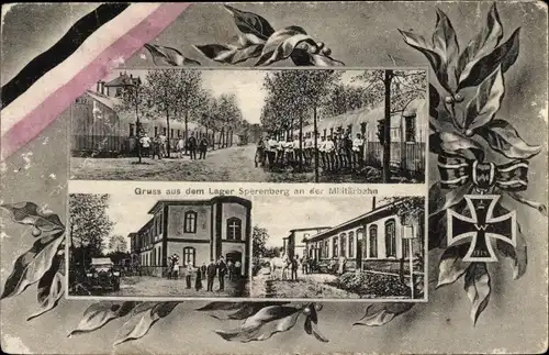 Ak Sperenberg am Mellensee Brandenburg, Lager, Militärbahn