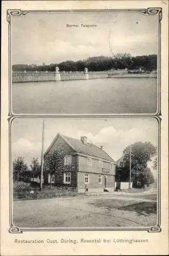 Ak Lüttringhausen Remscheid im Bergischen Land, Restauration, Rosental, Barmer Talsperre