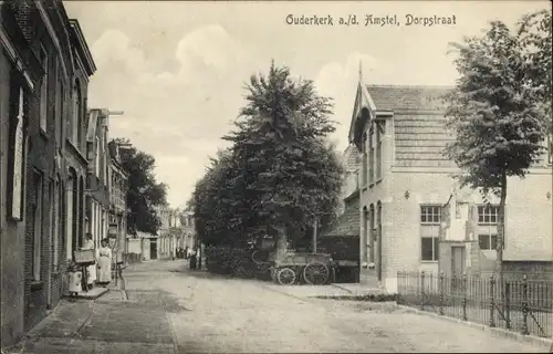 Ak Ouderkerk aan de Amstel Nordholland, Blick in die Dorfstraße