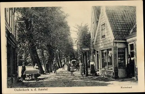 Ak Ouderkerk aan de Amstel Nordholland, Kirchenstraße, Geschäft