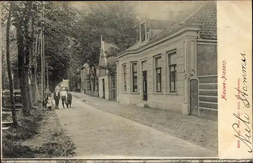 Ak Nieuwe Niedorp Nordholland Niederlande, Straßenpartie, Häuserreihe