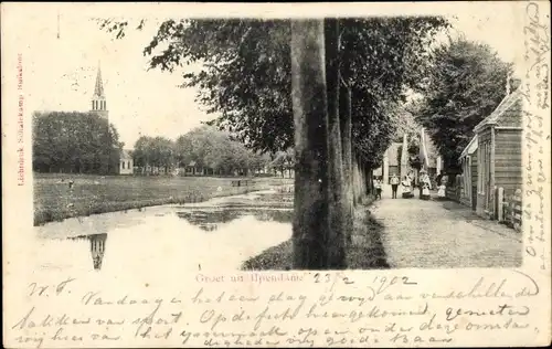 Ak Ilpendam Waterland Nordholland Niederlande, Partie am Kanal