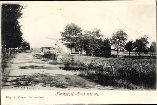 Ak Kortenhoef Nordholland, Sluis mit Maut