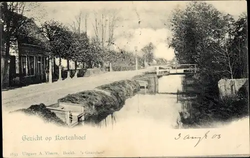 Ak Kortenhoef Nordholland, Kanal, Brücke