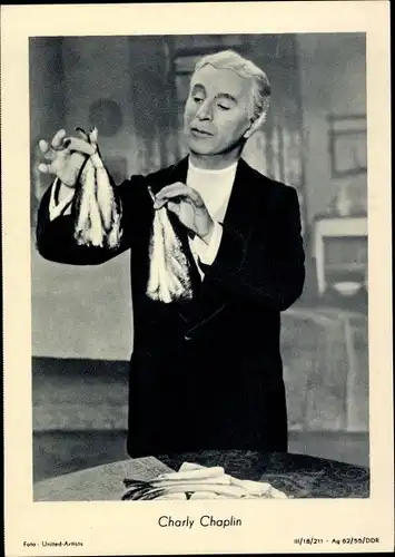 Ak Schauspieler Charly Chaplin, Charlie Chaplin, Filmszene