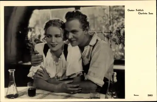 Ak Schauspieler Gustav Fröhlich und Charlotte Susa, Filmszene