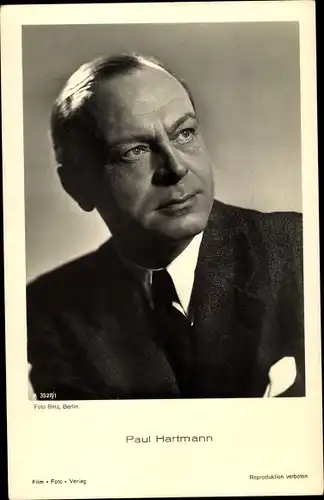 Ak Schauspieler Paul Hartmann, Portrait