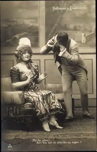 Ak Opernsänger, Hoffmanns Erzählungen, Opernszene