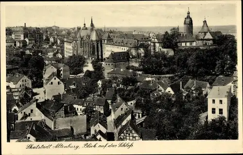 Ak Altenburg in Thüringen, Teilansicht, Schloss