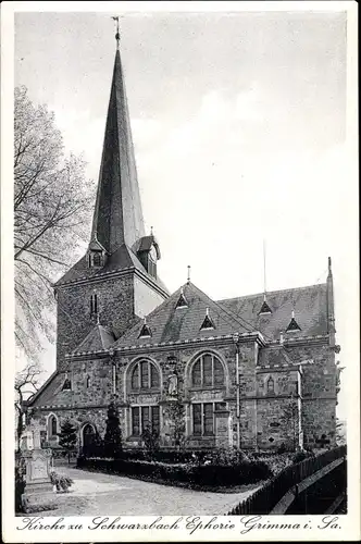 Ak Grimma in Sachsen, Kirche zu Schwarzbach Ephorie