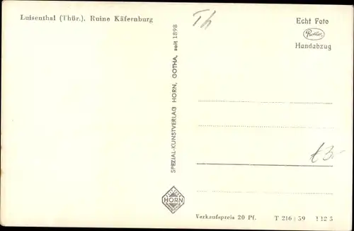 Ak Luisenthal im Thüringer Wald, Ruine Käfernburg