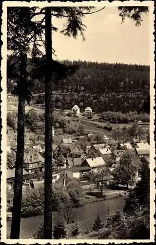 Ak Sitzendorf in Thüringen, Teilansicht