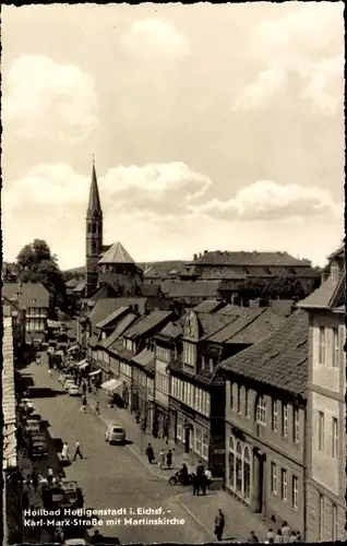 Ak Heilbad Heiligenstadt Eichsfeld Thüringen, Karl Marx Straße, Martinskirche